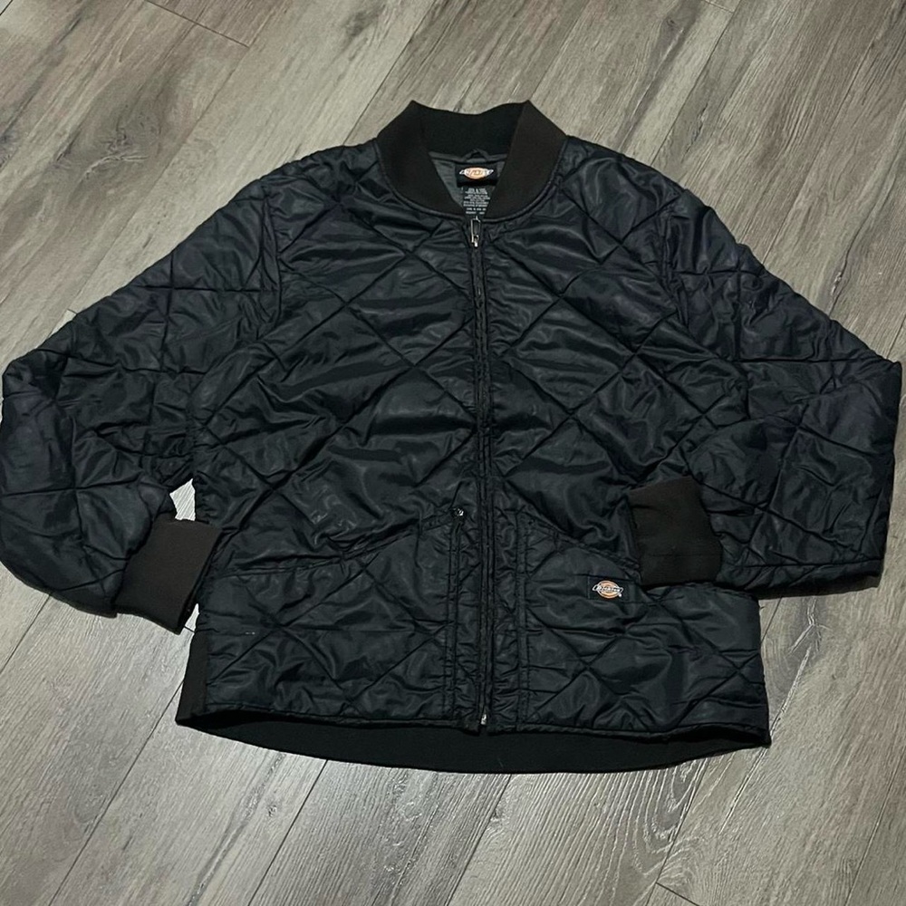 VINTAGE Dickies quilted military liner style black bomber puffer jacket